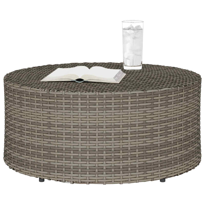 Masă de cafea pentru exterior Gri Ø 68 x 30 cm poliratan - WALTI WALTI