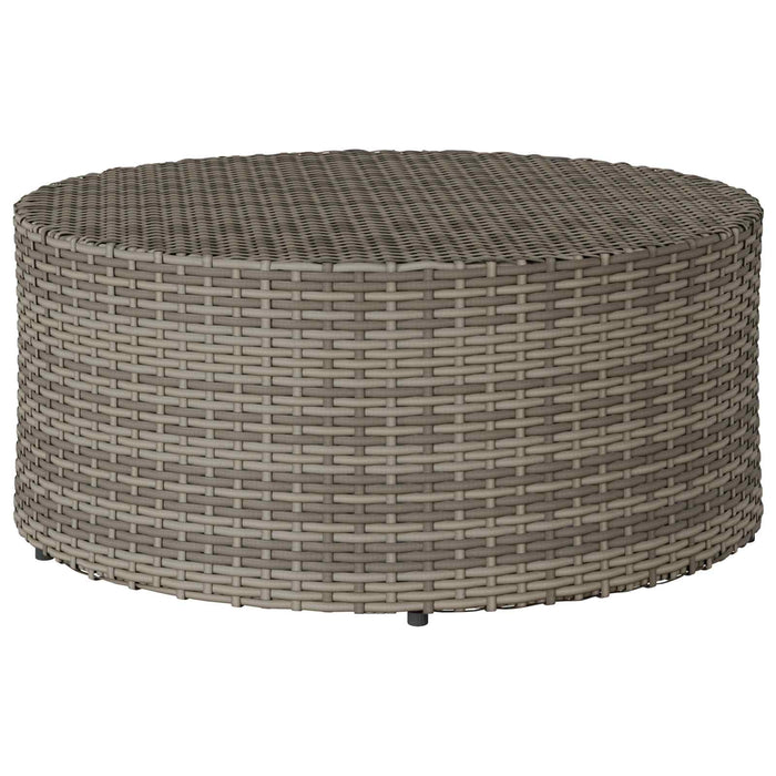 Masă de cafea pentru exterior Gri Ø 68 x 30 cm poliratan - WALTI WALTI