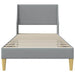 Cadru de pat cu headboard Gri deschis 90 x 200 cm țesătură - WALTI WALTI