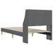 Cadru de pat cu headboard Gri închis 90 x 200 cm țesătură - WALTI WALTI