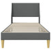 Cadru de pat cu headboard Gri închis 90 x 200 cm țesătură - WALTI WALTI