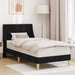 Cadru de pat cu headboard Negru 90 x 200 cm țesătură - WALTI WALTI