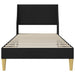 Cadru de pat cu headboard Negru 90 x 200 cm țesătură - WALTI WALTI