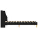 Cadru de pat cu headboard Negru 90 x 200 cm țesătură - WALTI WALTI