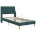 Cadru de pat cu headboard Verde închis 90 x 200 cm țesătură - WALTI WALTI