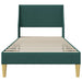 Cadru de pat cu headboard Verde închis 90 x 200 cm țesătură - WALTI WALTI