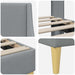 Cadru de pat cu headboard Gri deschis 100 x 200 cm țesătură - WALTI WALTI