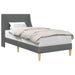 Cadru de pat cu headboard Gri închis 100 x 200 cm țesătură - WALTI WALTI