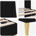 Cadru de pat cu headboard Negru 100 x 200 cm țesătură - WALTI WALTI