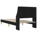 Cadru de pat cu headboard Negru 100 x 200 cm țesătură - WALTI WALTI