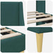 Cadru de pat cu headboard Verde închis 100 x 200 cm țesătură - WALTI WALTI