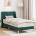 Cadru de pat cu headboard Verde închis 100 x 200 cm țesătură - WALTI WALTI