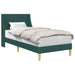 Cadru de pat cu headboard Verde închis 100 x 200 cm țesătură - WALTI WALTI