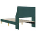 Cadru de pat cu headboard Verde închis 100 x 200 cm țesătură - WALTI WALTI