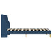 Cadru de pat cu headboard albastru 100 x 200 cm țesătură - WALTI WALTI
