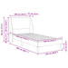 Cadru de pat cu headboard Gri închis 100 x 203 cm Țesătură - WALTI WALTI