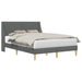 Cadru de pat cu headboard Gri închis 153 x 203 cm Țesătură - WALTI WALTI