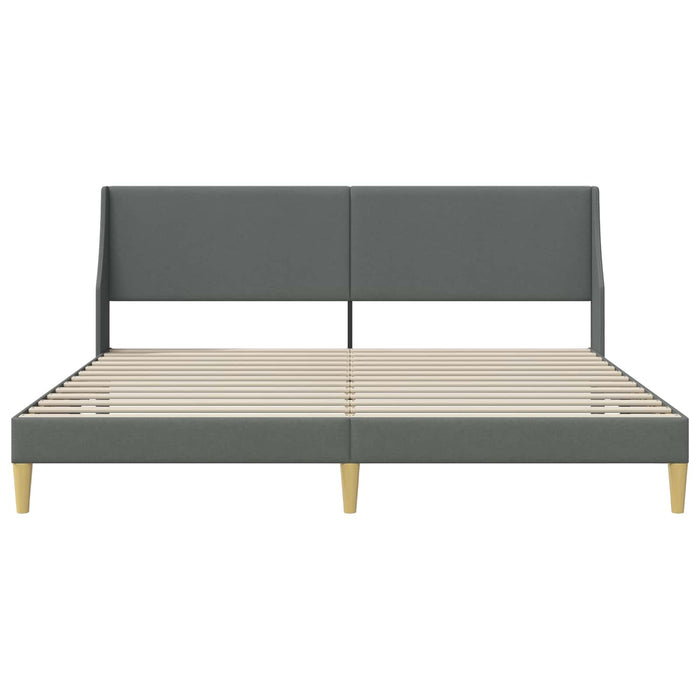 Cadru de pat cu headboard Gri închis 183 x 213 cm Țesătură WALTI