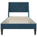 Cadru de pat cu headboard albastru 80 x 200 cm Catifea - WALTI WALTI