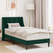Cadru de pat cu headboard Verde închis 90 x 200 cm Catifea - WALTI WALTI