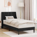 Cadru de pat cu headboard Negru 100 x 200 cm Catifea - WALTI WALTI