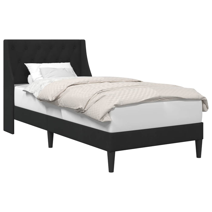 Cadru de pat cu headboard Negru 100 x 200 cm Catifea - WALTI WALTI