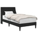 Cadru de pat cu headboard Negru 100 x 200 cm Catifea - WALTI WALTI