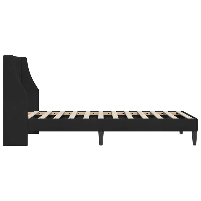 Cadru de pat cu headboard Negru 100 x 200 cm Catifea - WALTI WALTI
