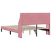 Cadru de pat cu headboard Roz 120 x 190 cm Catifea - WALTI WALTI