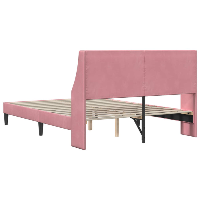 Cadru de pat cu headboard Roz 120 x 200 cm Catifea - WALTI WALTI