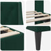 Cadru de pat cu headboard Verde închis 140 x 190 cm Catifea - WALTI WALTI