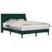 Cadru de pat cu headboard Verde închis 140 x 190 cm Catifea - WALTI WALTI