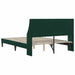 Cadru de pat cu headboard Verde închis 140 x 190 cm Catifea - WALTI WALTI