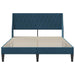 Cadru de pat cu headboard albastru 140 x 200 cm Catifea - WALTI WALTI
