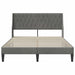 Cadru de pat cu headboard Gri închis 160 x 200 cm Catifea - WALTI WALTI