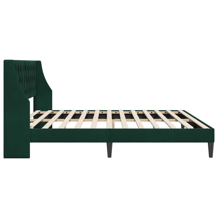 Cadru de pat cu headboard Verde închis 180 x 200 cm Catifea - WALTI WALTI