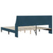 Cadru de pat cu headboard albastru 180 x 200 cm Catifea - WALTI WALTI