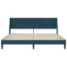 Cadru de pat cu headboard albastru 180 x 200 cm Catifea - WALTI WALTI