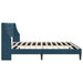 Cadru de pat cu headboard albastru 180 x 200 cm Catifea - WALTI WALTI