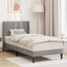 Cadru de pat cu headboard Gri deschis 90 x 200 cm Catifea - WALTI WALTI