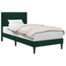 Cadru de pat cu headboard Verde închis 90 x 200 cm Catifea - WALTI WALTI