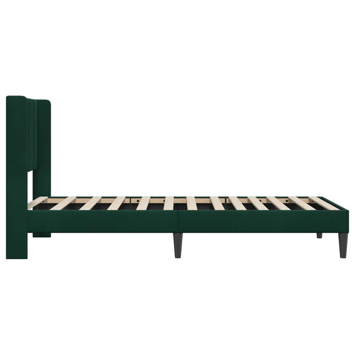 Cadru de pat cu headboard Verde închis 90 x 200 cm Catifea - WALTI WALTI