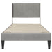 Cadru de pat cu headboard Gri deschis 100 x 200 cm Catifea - WALTI WALTI