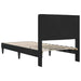 Cadru de pat cu headboard Negru 100 x 200 cm Catifea - WALTI WALTI