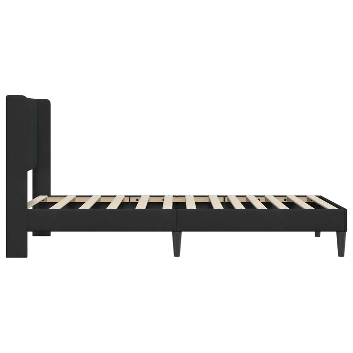 Cadru de pat cu headboard Negru 100 x 200 cm Catifea - WALTI WALTI