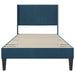 Cadru de pat cu headboard albastru 100 x 200 cm Catifea - WALTI WALTI