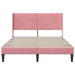 Cadru de pat cu headboard Roz 160 x 200 cm Catifea - WALTI WALTI
