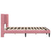 Cadru de pat cu headboard Roz 160 x 200 cm Catifea - WALTI WALTI
