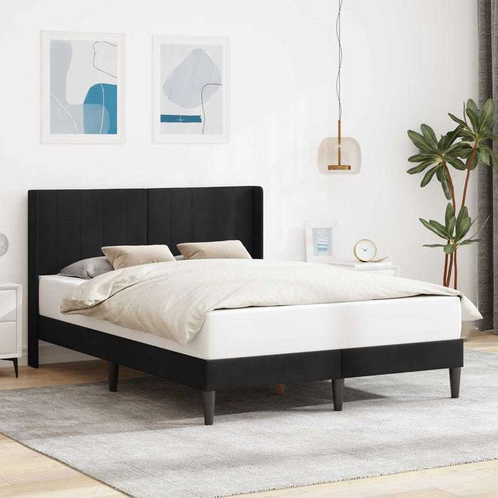 Cadru de pat cu headboard Negru 160 x 200 cm Catifea - WALTI WALTI