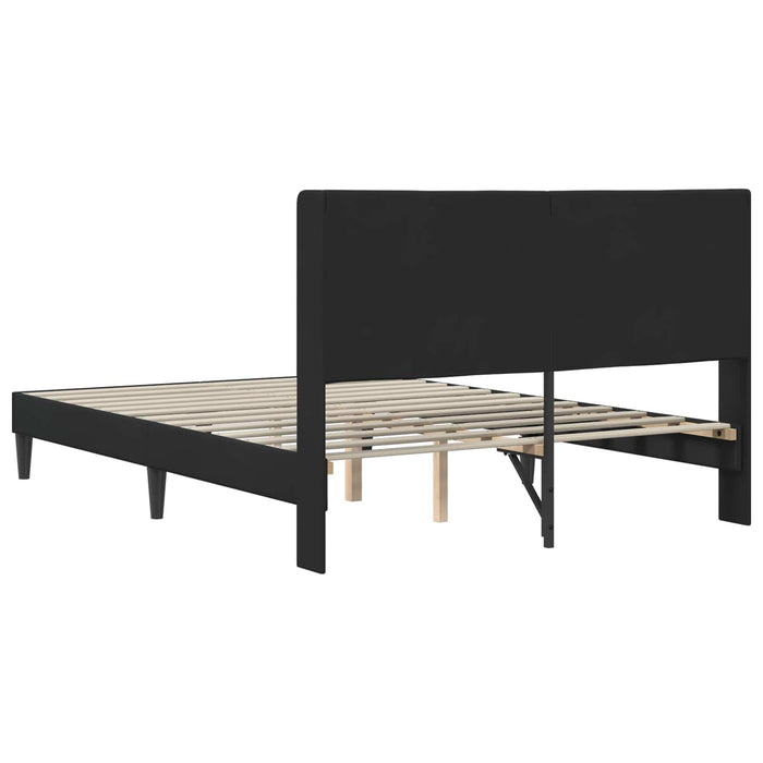 Cadru de pat cu headboard Negru 160 x 200 cm Catifea - WALTI WALTI
